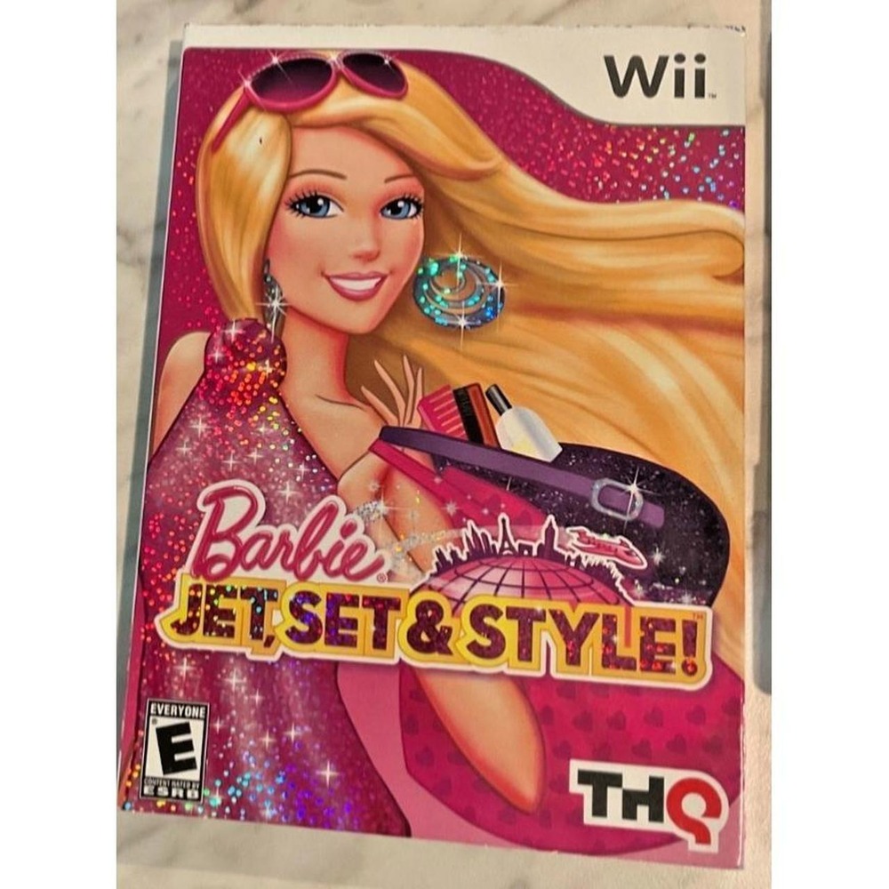 Barbie: Jet, Set & Style Nintendo Wii 2011 Video Game Disc & Book & Case Movie
